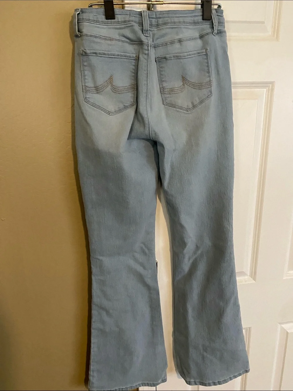 Women’s High Waist Light Blue Boot Cut Jeans – Soft Stretch Denim - Picture 2 of 2